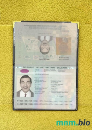 Belgia paszport (2014-2017) wygląd zdjęcia pliki PSD, skan i fotografowany obraz